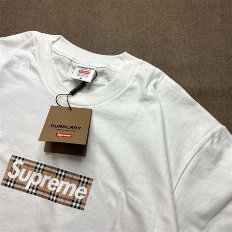 supreme burberry box logo retail price|supreme box t shirt.